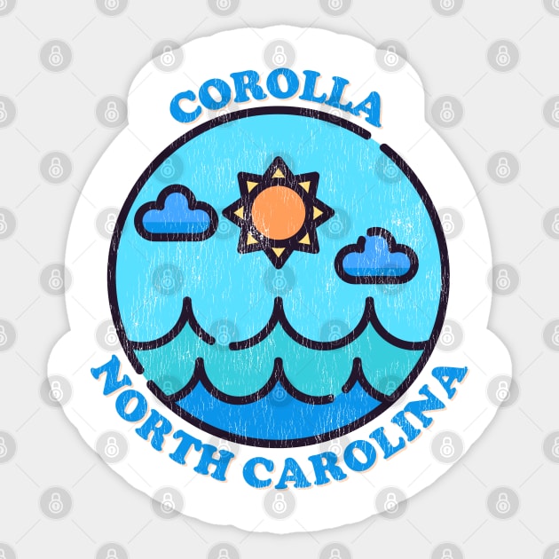 Corolla, NC Summertime Vacationing Ocean Skyline Sticker by Contentarama